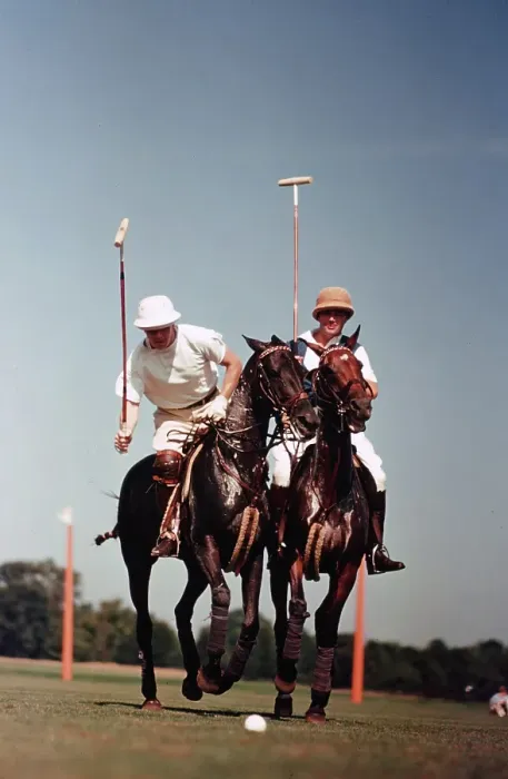Framed Print : PONY CLUB. UNIONVILLE, PA - CIRCA 1958: A view as riders playing polo at Framed Print : PONY CLUB. UNIONVILLE, PA - CIRCA 1958: A view as riders playing polo at
