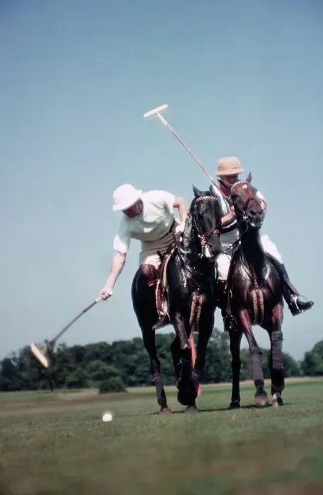 Framed Print : PONY CLUB. UNIONVILLE, PA - CIRCA 1958: A view as riders play polo at the Framed Print : PONY CLUB. UNIONVILLE, PA - CIRCA 1958: A view as riders play polo at the