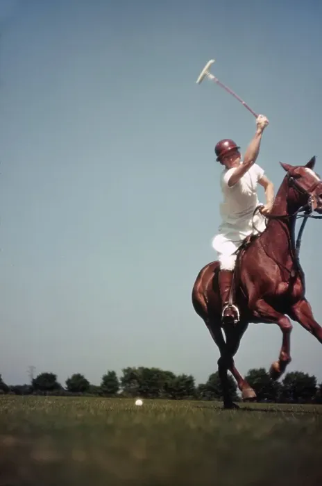 Framed Print : PONY CLUB. UNIONVILLE, PA - CIRCA 1958: A rider swings his polo mallet Framed Print : PONY CLUB. UNIONVILLE, PA - CIRCA 1958: A rider swings his polo mallet