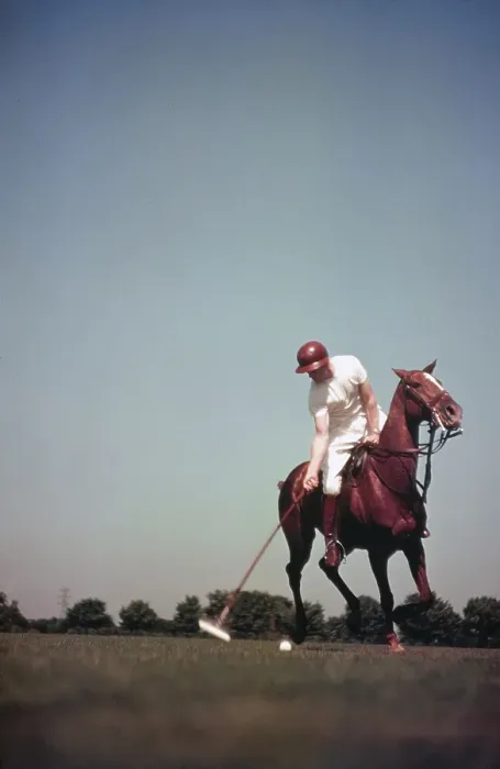 Framed Print : PONY CLUB. UNIONVILLE, PA - CIRCA 1958: A rider swings his polo mallet Framed Print : PONY CLUB. UNIONVILLE, PA - CIRCA 1958: A rider swings his polo mallet