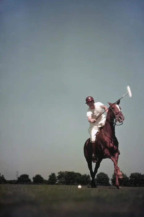 Framed Print : PONY CLUB. UNIONVILLE, PA - CIRCA 1958: A rider swings his polo mallet Framed Print : PONY CLUB. UNIONVILLE, PA - CIRCA 1958: A rider swings his polo mallet