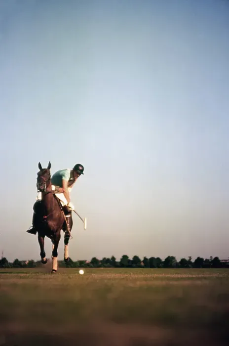 Framed Print : PONY CLUB. UNIONVILLE, PA - CIRCA 1958: A rider swings his polo mallet Framed Print : PONY CLUB. UNIONVILLE, PA - CIRCA 1958: A rider swings his polo mallet