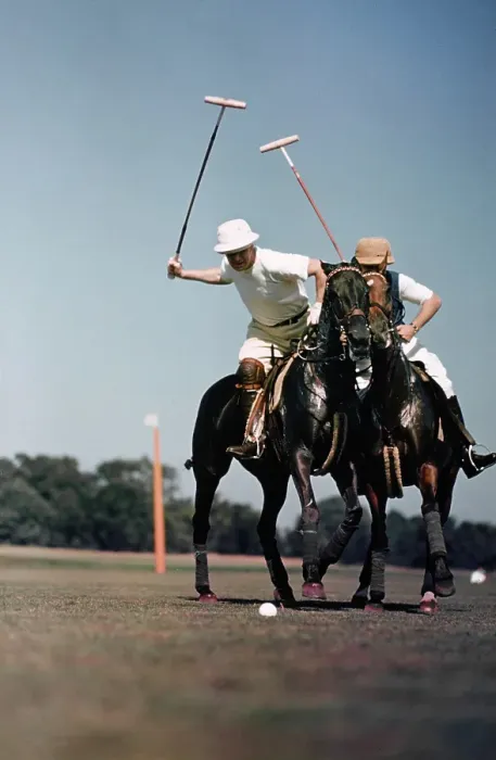Framed Print : PONY CLUB. UNIONVILLE, PA - CIRCA 1958: A view as riders play polo at the Framed Print : PONY CLUB. UNIONVILLE, PA - CIRCA 1958: A view as riders play polo at the