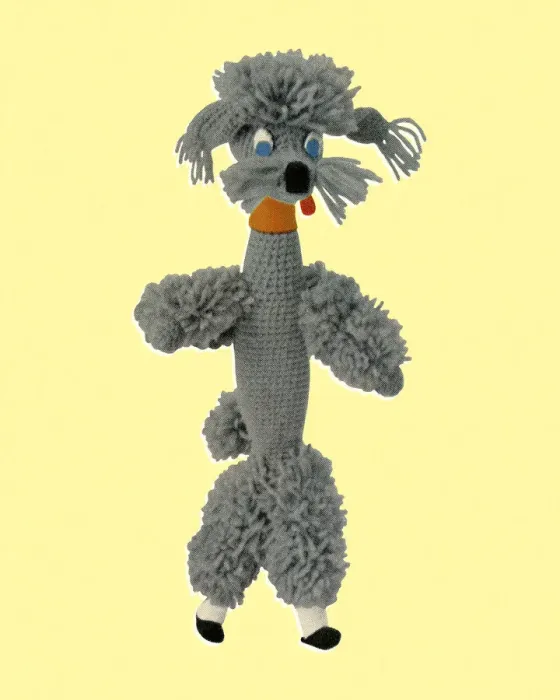 Framed Print : Poodle Made of Yarn Framed Print : Poodle Made of Yarn