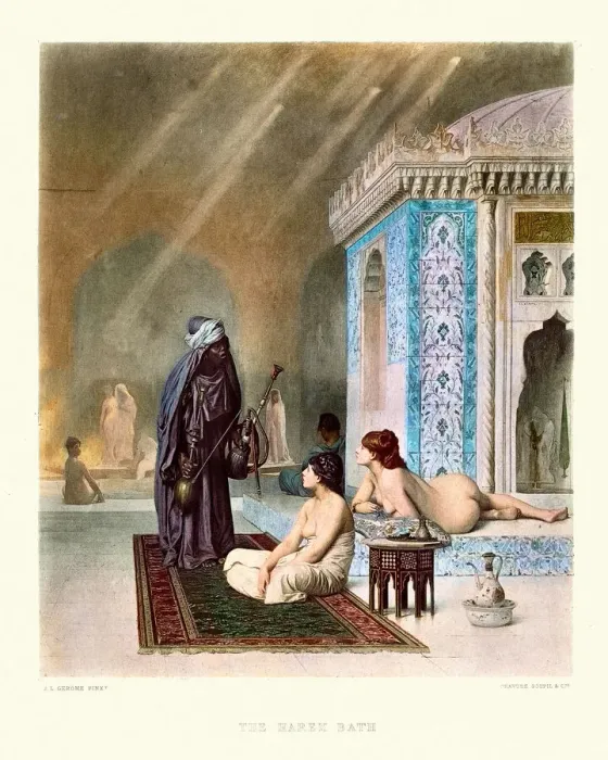 Framed Print : Pool in a Harem by Jean-Leon Gerome Framed Print : Pool in a Harem by Jean-Leon Gerome