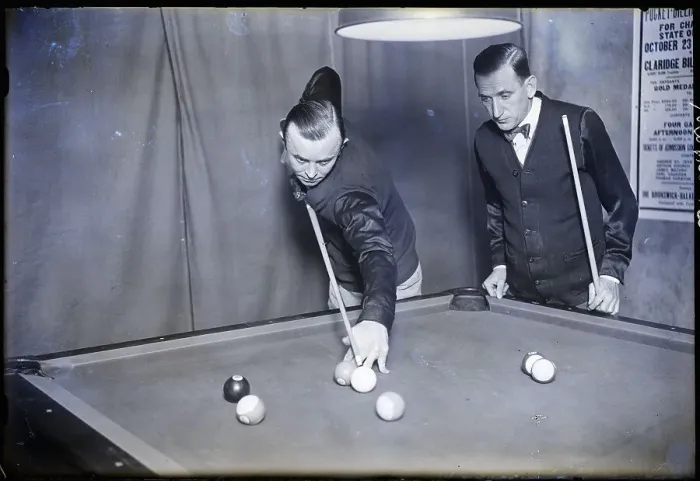 Framed Print : Pool Player Looks On While Shoots Framed Print : Pool Player Looks On While Shoots