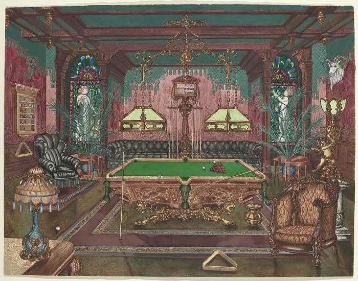 Framed Print : Pool Room, 1890, 1935 / 1942. Artist Perkins Harnly Framed Print : Pool Room, 1890, 1935 / 1942. Artist Perkins Harnly