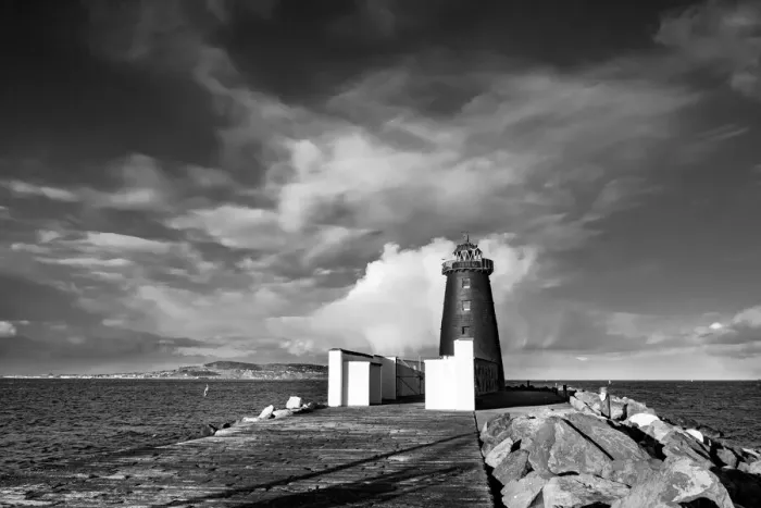 Framed Print : Poolbeg Lighthouse in Dublin Bay