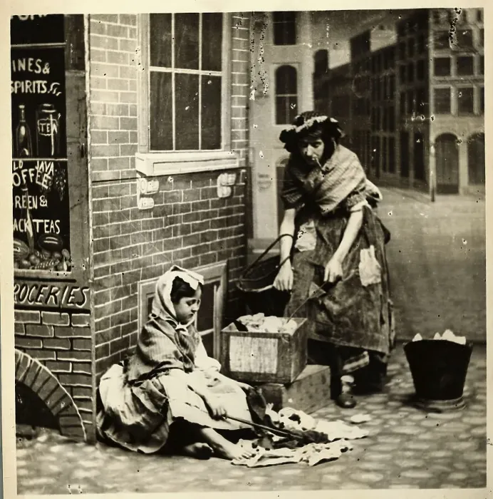 Framed Print : Poor Mother and Daughter on Film Set Framed Print : Poor Mother and Daughter on Film Set