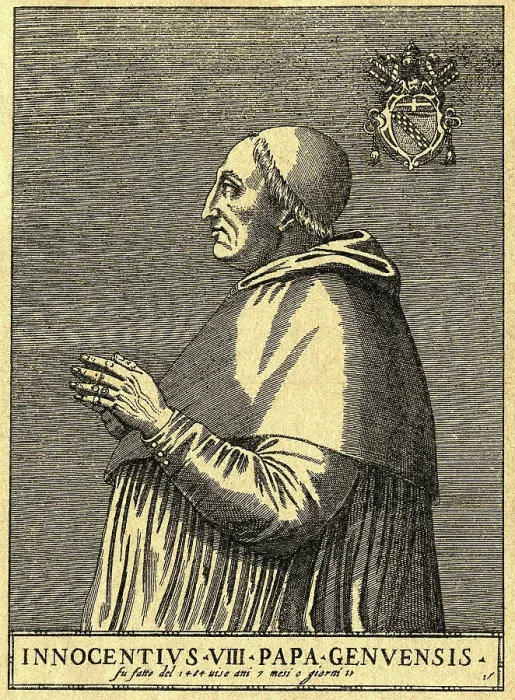 Framed Print : Pope Innocent VIII in Prayer