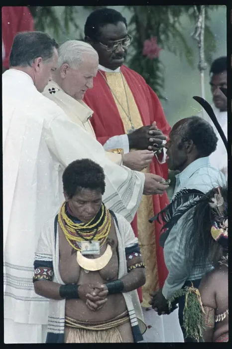 Framed Print : Pope John Paul II Giving Blessings Framed Print : Pope John Paul II Giving Blessings
