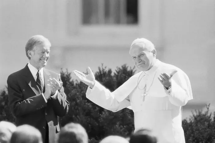 Framed Print : Pope John Paul II & Jimmy Carter Framed Print : Pope John Paul II & Jimmy Carter