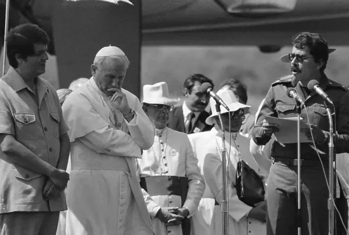 Framed Print : Pope John Paul II Listens Daniel Ortega Speaking Framed Print : Pope John Paul II Listens Daniel Ortega Speaking