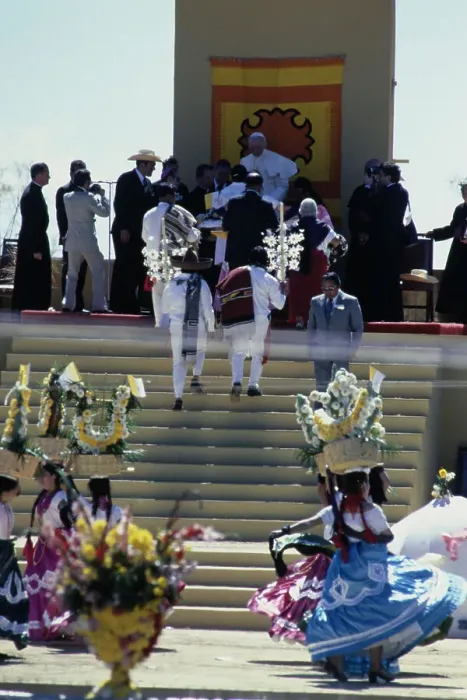 Framed Print : Pope John Paul II In Mexico