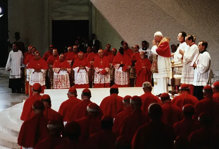 Framed Print : Pope John Paul II Prays During Cardinal Ceremony Framed Print : Pope John Paul II Prays During Cardinal Ceremony