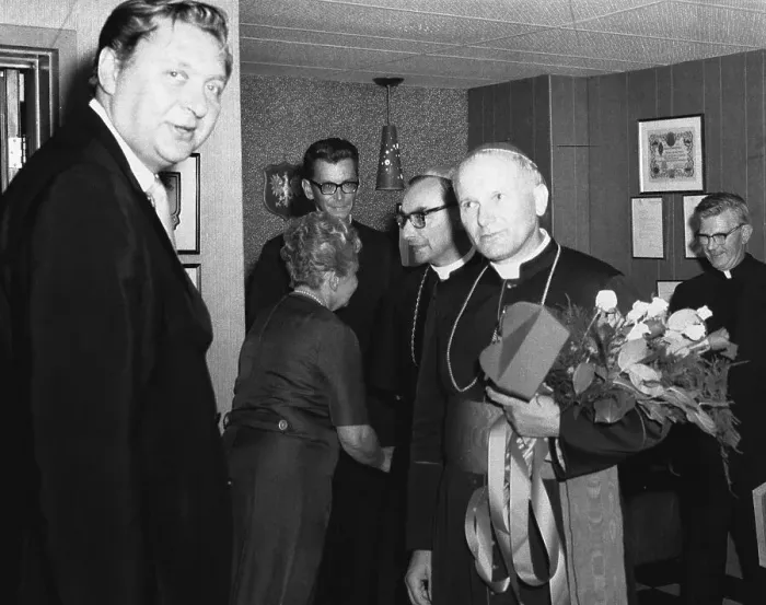 Framed Print : Pope John Paul II with Radio President Framed Print : Pope John Paul II with Radio President