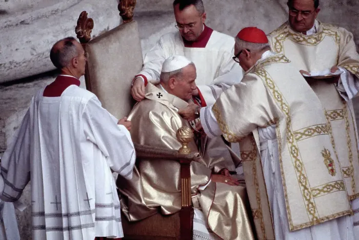 Framed Print : Pope John Paul II Receiving Pallium Framed Print : Pope John Paul II Receiving Pallium