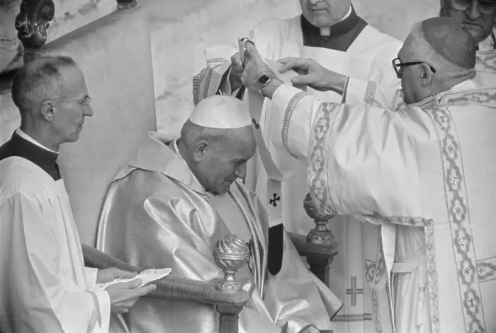 Framed Print : Pope John Paul II Receiving Pallium Framed Print : Pope John Paul II Receiving Pallium