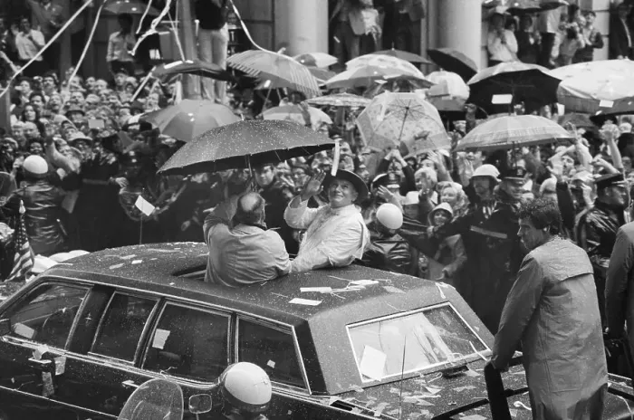 Framed Print : Pope John Paul II Riding In Parade Framed Print : Pope John Paul II Riding In Parade