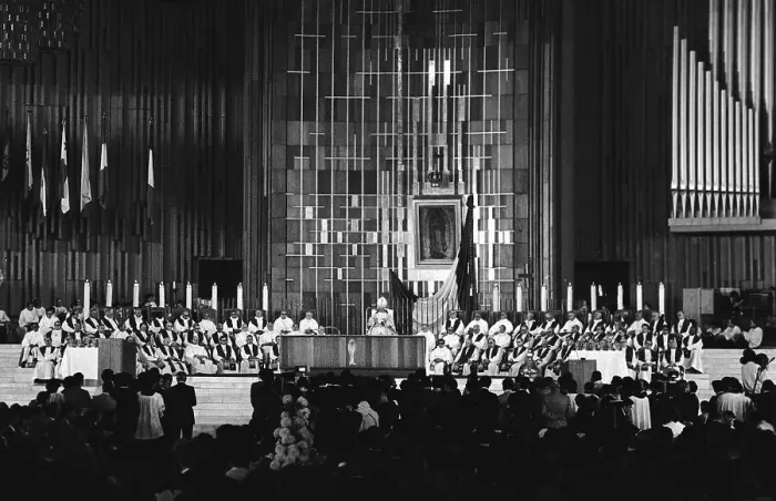 Framed Print : Pope John Paul II Speaks at the Third Latin American Episcopate Conference Framed Print : Pope John Paul II Speaks at the Third Latin American Episcopate Conference