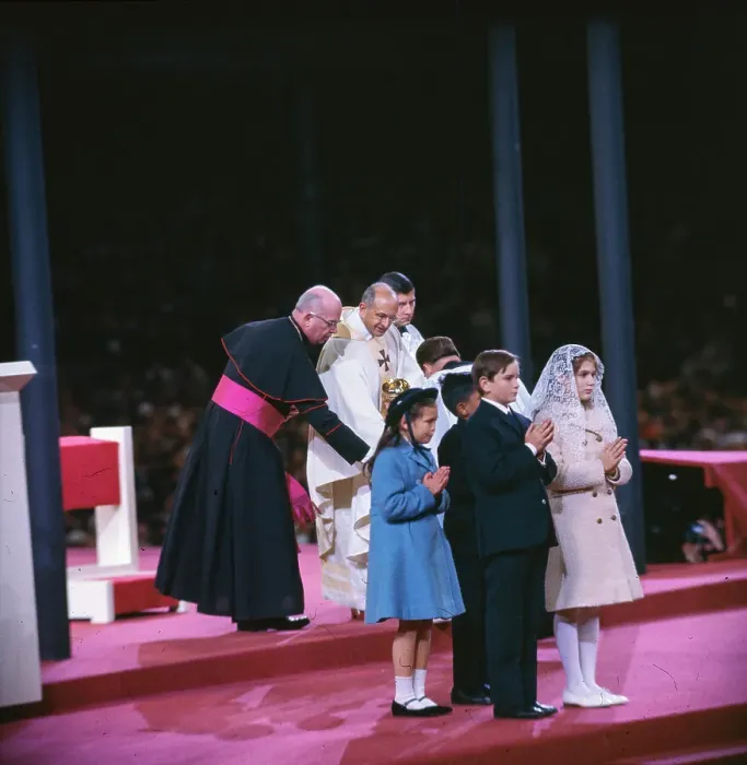 Framed Print : Pope Paul VI Blessing Children Framed Print : Pope Paul VI Blessing Children