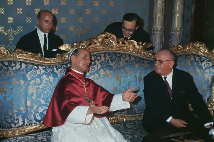 Framed Print : Pope Paul VI And Cevdet Sunay Framed Print : Pope Paul VI And Cevdet Sunay