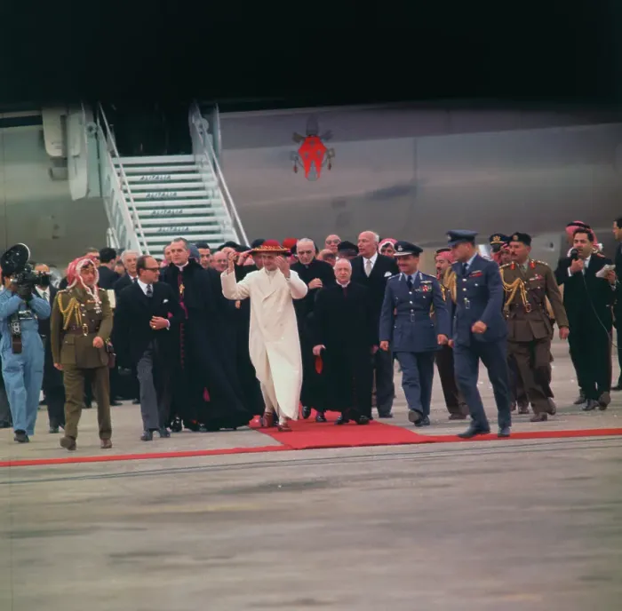 Framed Print : Pope Paul VI Being Escorted Framed Print : Pope Paul VI Being Escorted