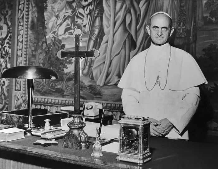 Framed Print : Pope Paul VI In His Office At Vatican Framed Print : Pope Paul VI In His Office At Vatican