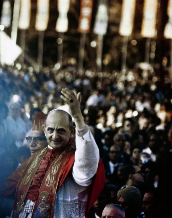Framed Print : Pope Paul VI Waving