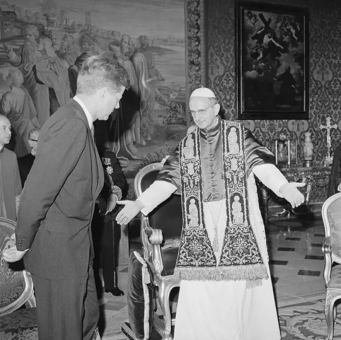 Framed Print : Pope Paul VI Welcoming President John F. Kennedy Framed Print : Pope Paul VI Welcoming President John F. Kennedy