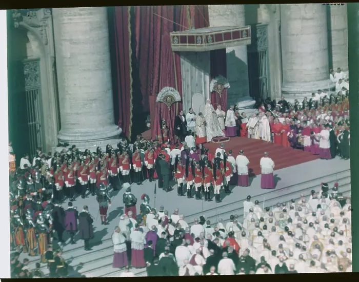 Framed Print : Pope Pius at Assumption Ceremonies Framed Print : Pope Pius at Assumption Ceremonies