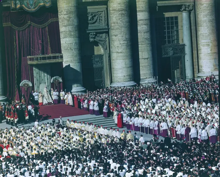 Framed Print : Pope Pius XII Addressing Crowd Framed Print : Pope Pius XII Addressing Crowd