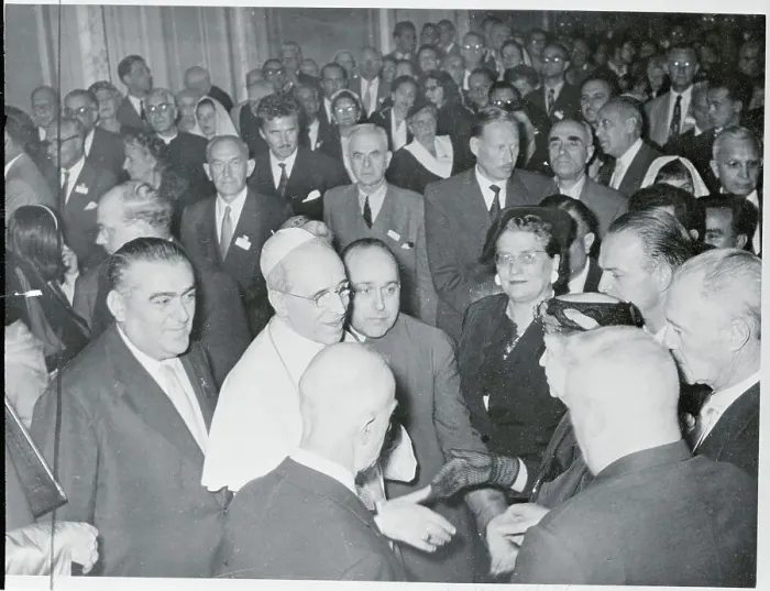 Framed Print : Pope Pius XII Greeting People Framed Print : Pope Pius XII Greeting People