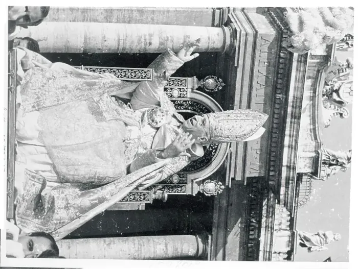 Framed Print : Pope Pius XII Sitting in Chair