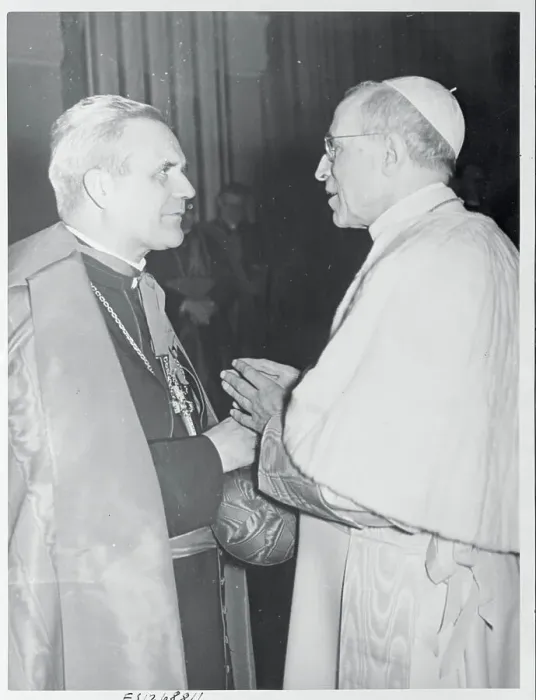 Framed Print : Pope Pius XII Talking With Paolo Cardinal Leger Framed Print : Pope Pius XII Talking With Paolo Cardinal Leger