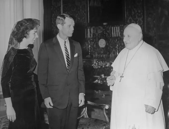 Framed Print : Pope XXIII Welcoming Robert and Ethel Kennedy Framed Print : Pope XXIII Welcoming Robert and Ethel Kennedy