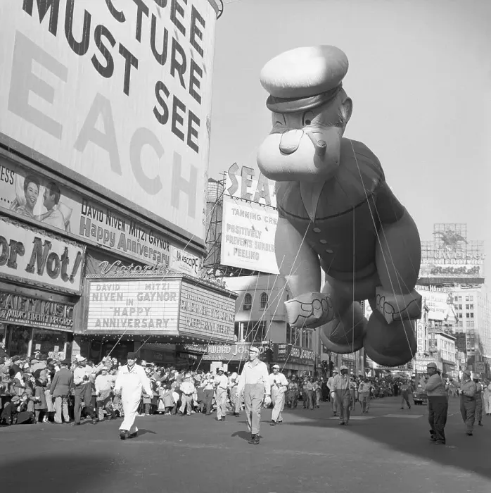Framed Print : Popeye Balloon in Thanksgiving Day Parade Framed Print : Popeye Balloon in Thanksgiving Day Parade