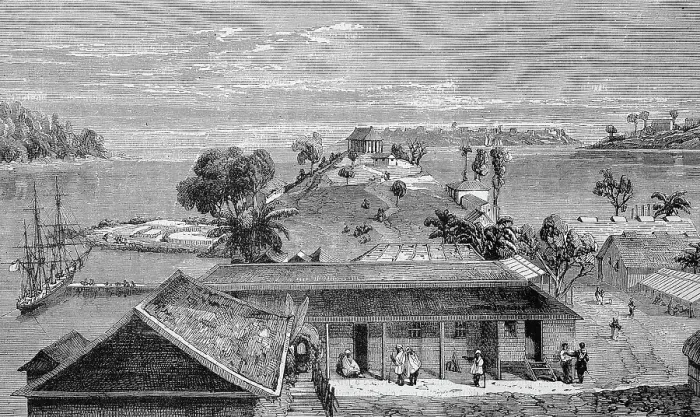Framed Print : Port Blair, City in the Andaman Islands and the Capital of the Indian Union Territory of Andaman and Nicobar Islands, 1869, India, Historic, digitally restored reproduction of an original 19th century artwork, exact original date unknown
