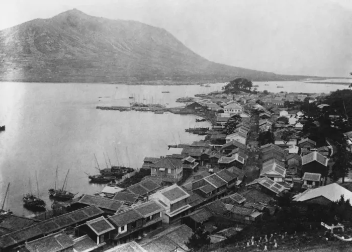 Framed Print : Fusan. The port city of Fusan or Busan, in South Korea, August 1910