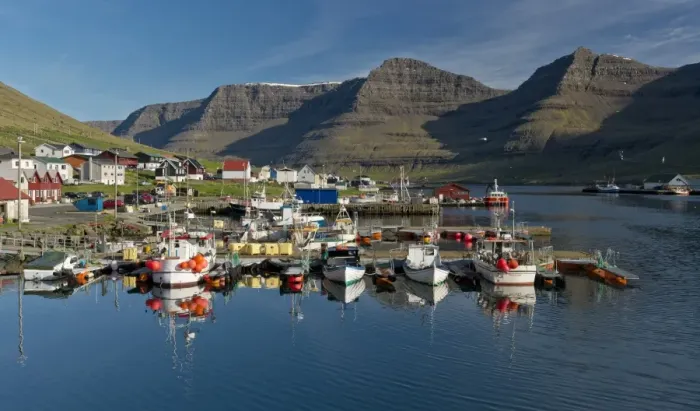 Framed Print : Port of Hvannasund, Viooy, Faroe Islands, Denmark Framed Print : Port of Hvannasund, Viooy, Faroe Islands, Denmark