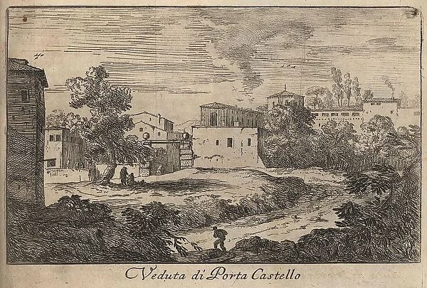 Porta Castello, 1767, Rome, Italy, digital reproduction of an 18th century original, original date unknown