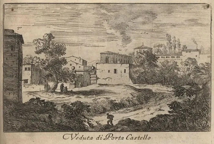 Framed Print : Porta Castello, 1767, Rome, Italy, digital reproduction of an 18th century original, original date unknown