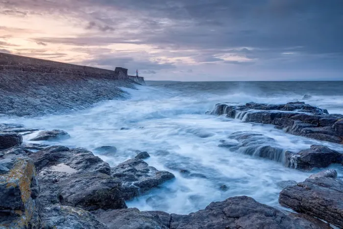 Framed Print : Portcawl, Wales. August 30, 2019. Portcawl Lighthouse on the Coast in South Wales