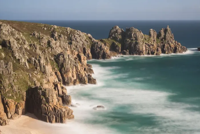 Framed Print : Porthcurno, Lands End, Cornwall Framed Print : Porthcurno, Lands End, Cornwall