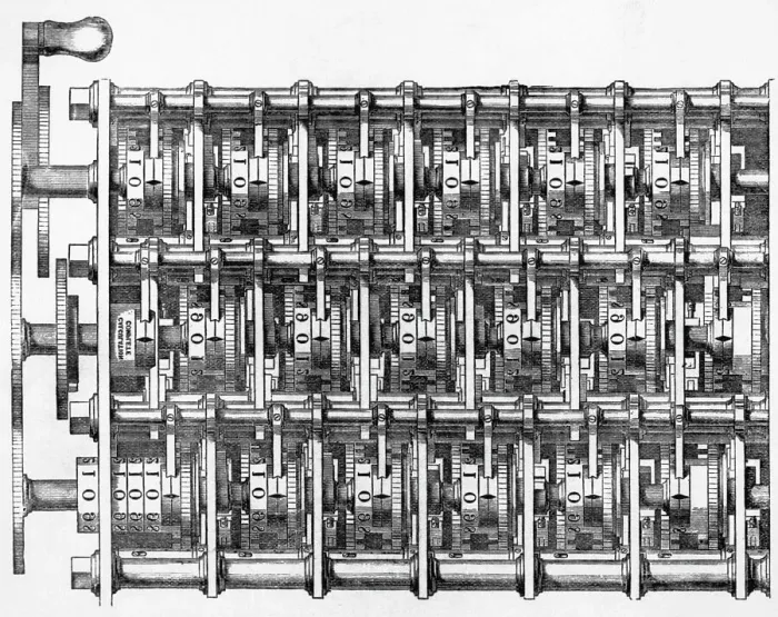 Framed Print : Portion of the Difference Engine No. 1 Framed Print : Portion of the Difference Engine No. 1