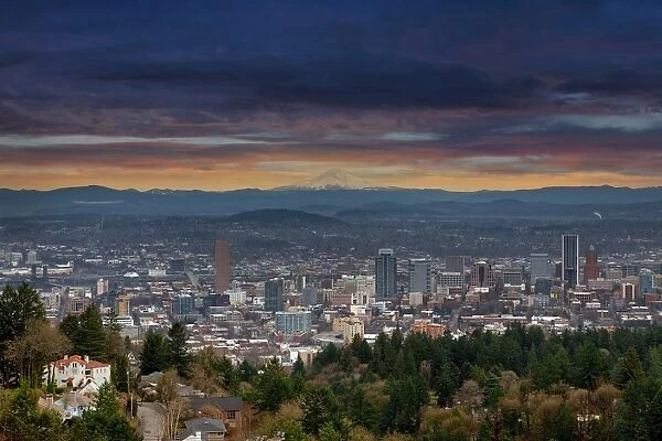 Portland Cityscape at Sunrise