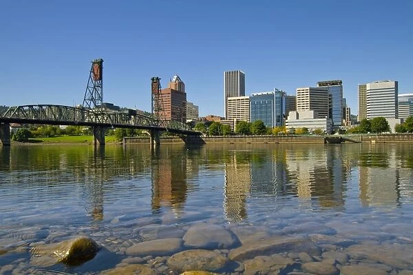 Portland Oregon Downtown Skyline Reflection