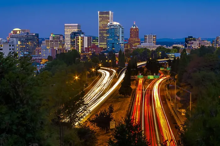 Framed Print : Portland Skyline Framed Print : Portland Skyline