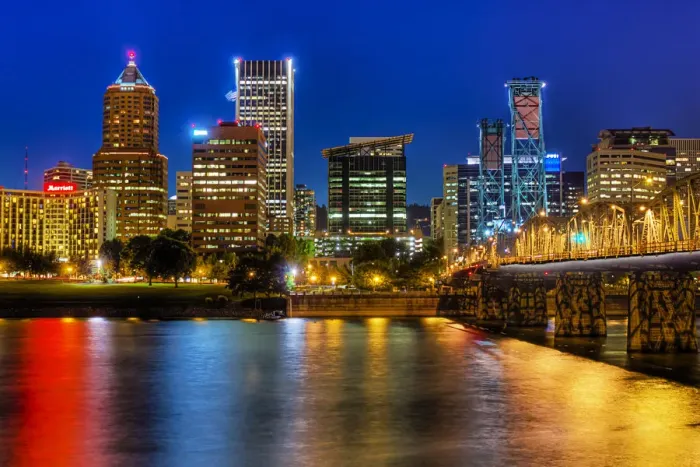 Framed Print : Portland Skyline Framed Print : Portland Skyline