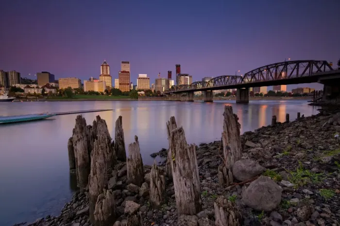 Framed Print : Portland Sunrise